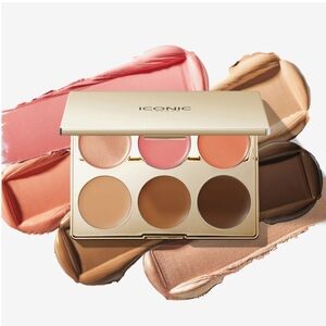 NIB ICONIC LONDON Multi-Use Blush, Bronze, and Highlight Cream Palette